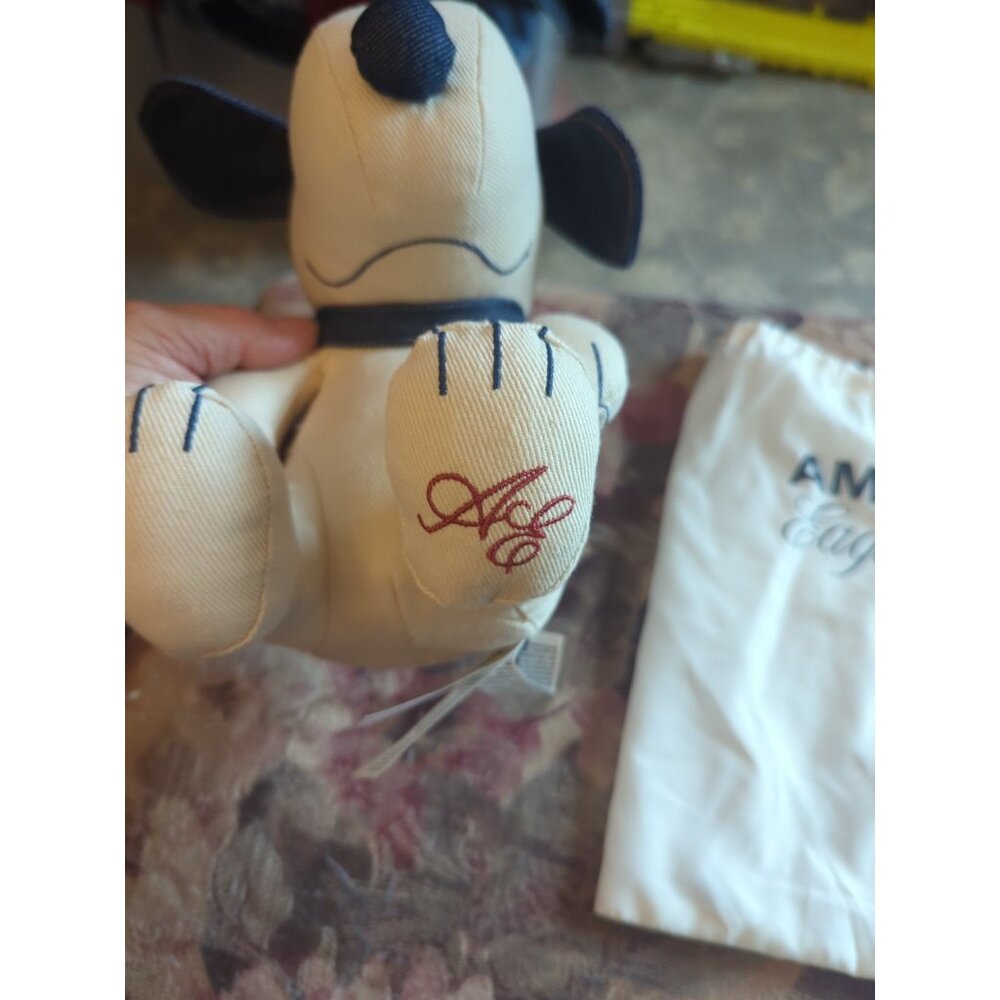 American Eagle *Denim Snoopy Plush* With Bag: Limited Edition Peanuts New 8” - Picture 4 of 10